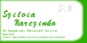 szilvia marczinko business card