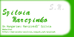 szilvia marczinko business card